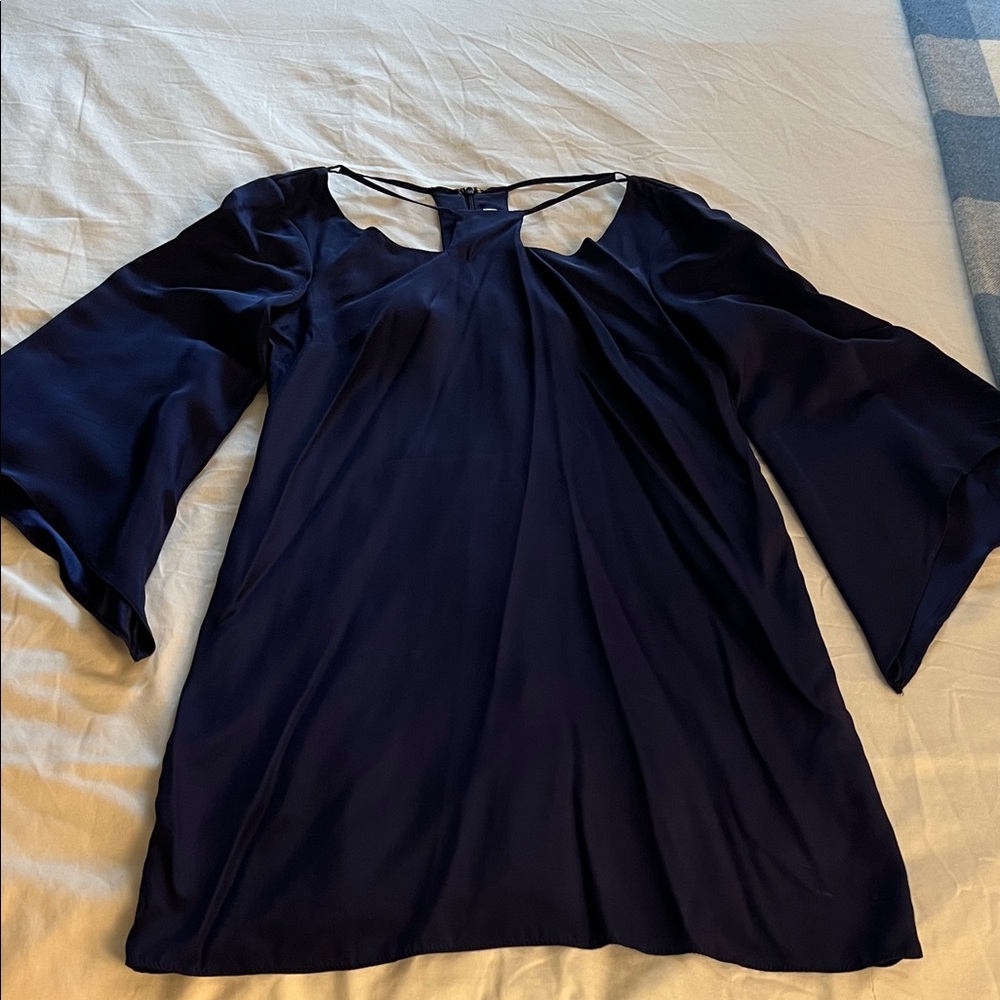 Alice & Trixie Navy Blue Mini Dress Flare Sleev